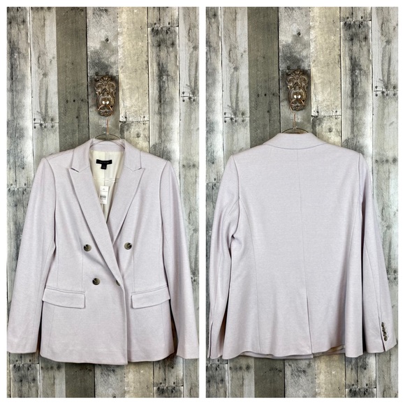 Ann Taylor Lavender Houndstooth Plaid Print Blazer Size 6 NWT! - Picture 13 of 14